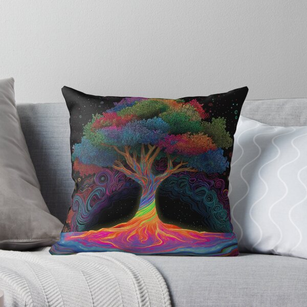 Item preview, Psychedelic Tree of Life – Rainbow Roots Energy Art for Meditation & Decor designed and sold by WakaWakoStudio.