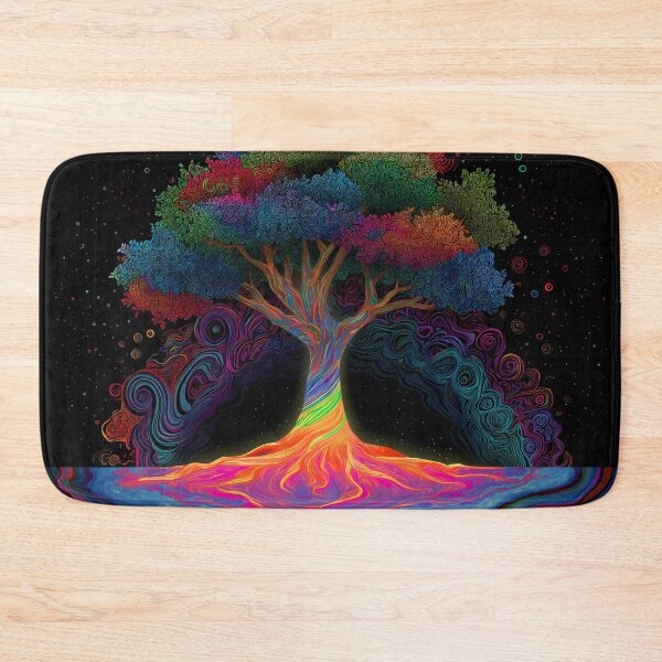Item preview, Psychedelic Tree of Life – Rainbow Roots Energy Art for Meditation & Decor designed and sold by WakaWakoStudio.