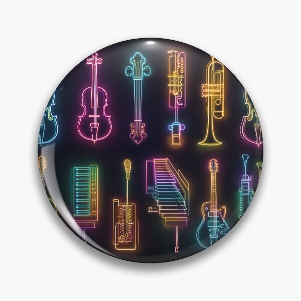 Item preview, Neon Music Instruments Collection – Glowing Line Art of Jazz & Classical designed and sold by WakaWakoStudio.