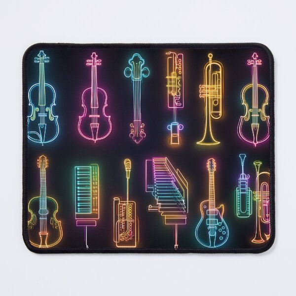 Item preview, Neon Music Instruments Collection – Glowing Line Art of Jazz & Classical designed and sold by WakaWakoStudio.