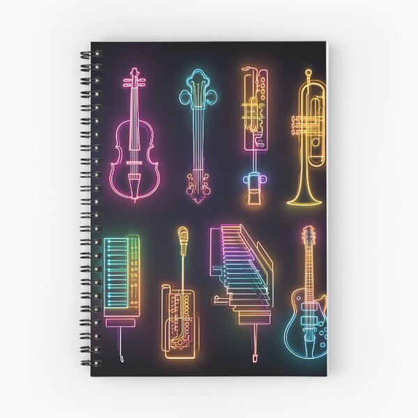 Item preview, Neon Music Instruments Collection – Glowing Line Art of Jazz & Classical designed and sold by WakaWakoStudio.
