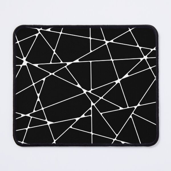 Item preview, Dynamic irregular polygon grid with soft corner cells and black tension lines, modern abstract vector structure backdrop designed and sold by All-Of-Art.