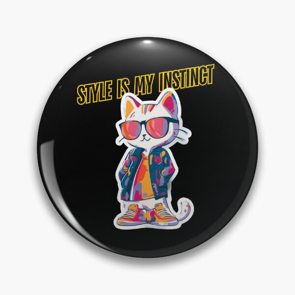 Item preview, Style Is My Instinct – Fashionable Catcore Sticker for Streetwear Lovers designed and sold by WakaWakoStudio.