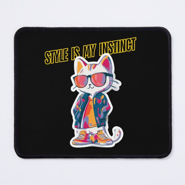 Item preview, Style Is My Instinct – Fashionable Catcore Sticker for Streetwear Lovers designed and sold by WakaWakoStudio.