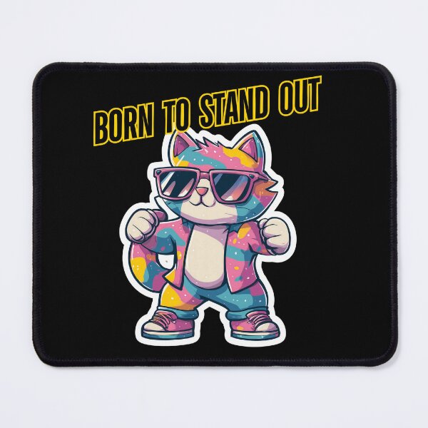 Item preview, Born to Stand Out – Funny Colorful Catcore Sticker for Bold Personalities designed and sold by WakaWakoStudio.
