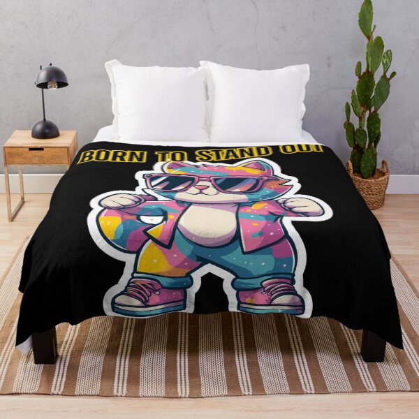 Item preview, Born to Stand Out – Funny Colorful Catcore Sticker for Bold Personalities designed and sold by WakaWakoStudio.