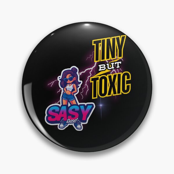Item preview, Tiny But Toxic – Funny Bold Sassy Girl Sticker by Waka Wako Studio designed and sold by WakaWakoStudio.