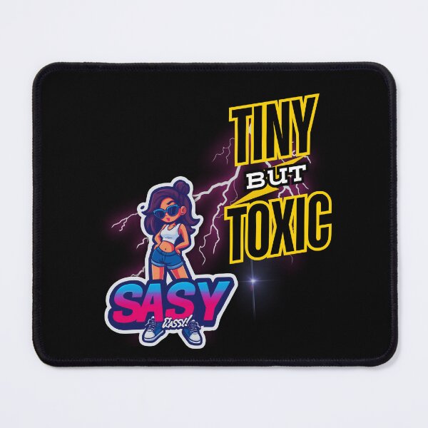 Item preview, Tiny But Toxic – Funny Bold Sassy Girl Sticker by Waka Wako Studio designed and sold by WakaWakoStudio.