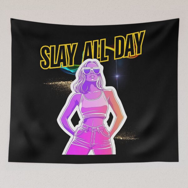 Item preview, Slay All Day – Bold Feminist Aesthetic Design by Waka Wako Studio designed and sold by WakaWakoStudio.