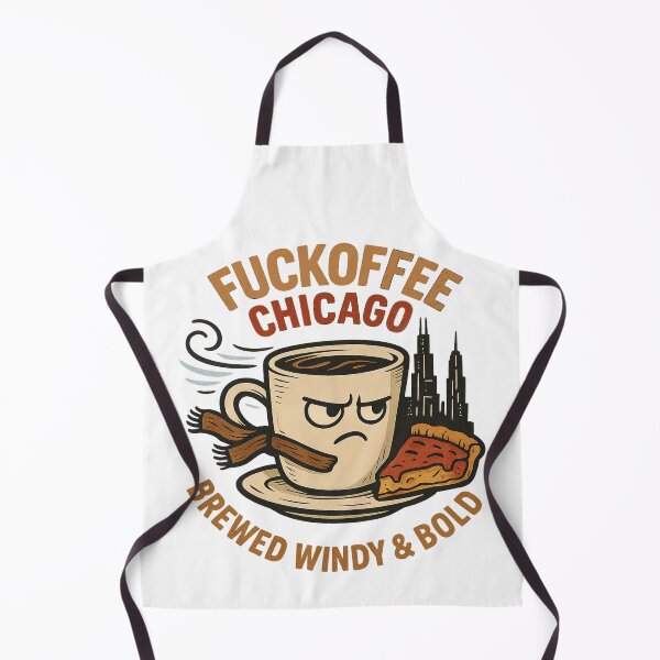 Item preview, Fuckoffee Chicago – Brewed Windy & Bold | Caffeine Addict I Love Coffee Tee designed and sold by Globalcitytees.