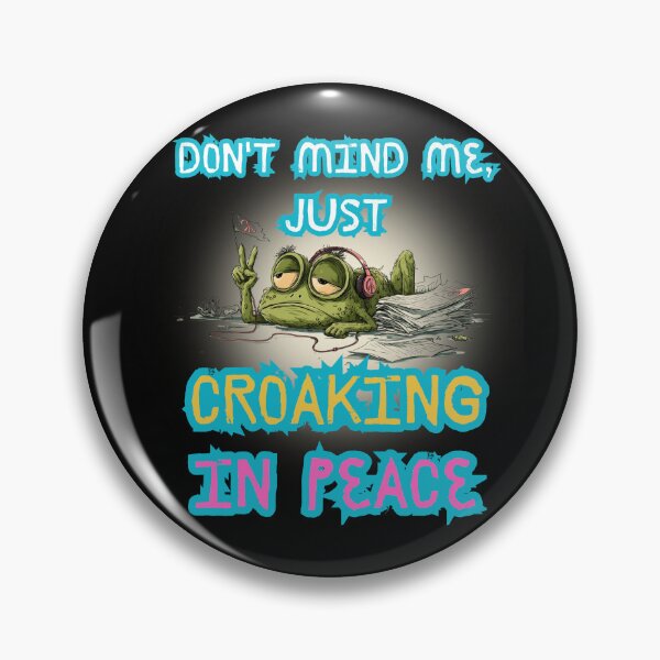 Item preview, Croaking in Peace - Chill Frog Vibe designed and sold by WakaWakoStudio.