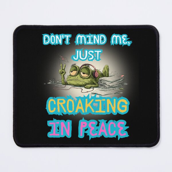 Item preview, Croaking in Peace - Chill Frog Vibe designed and sold by WakaWakoStudio.