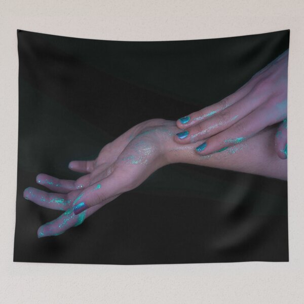 Item preview, Green Glitter Hands designed and sold by Artwork by Adeleigh.
