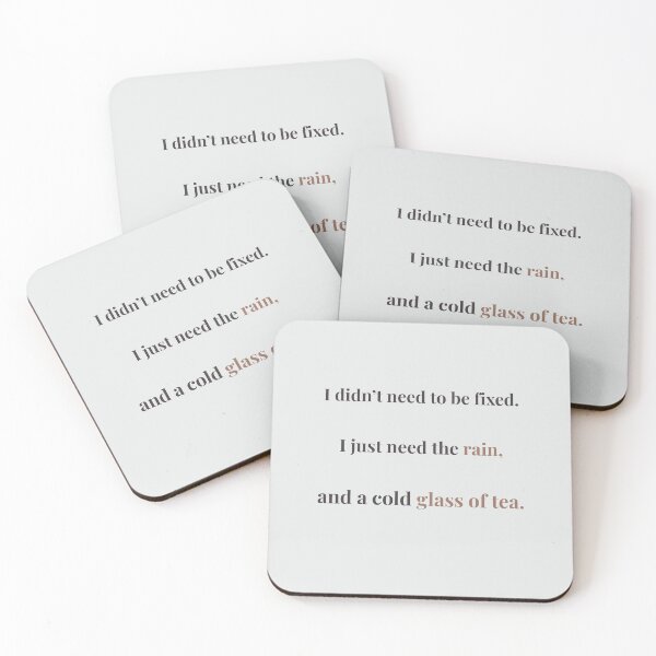 Item preview, Rain & Iced Tea – Quiet Night Comfort Quote designed and sold by KWkindwaves.