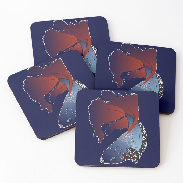 Item preview, Great big-tailed graphic fish designed and sold by Dina Akselrod.