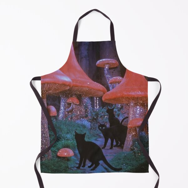 Item preview, SURREAL ART STYLE | Halloween Pink Glitter Black Cat Mushroom Aesthetic designed and sold by Two Otters Co.