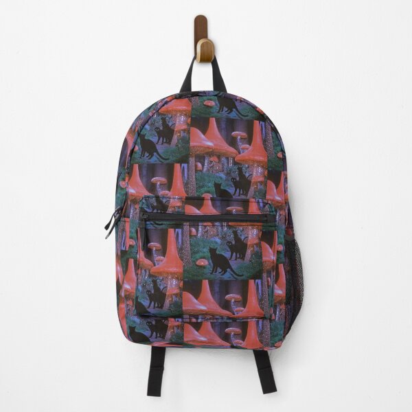 Item preview, SURREAL ART STYLE | Halloween Pink Glitter Black Cat Mushroom Aesthetic designed and sold by Two Otters Co.