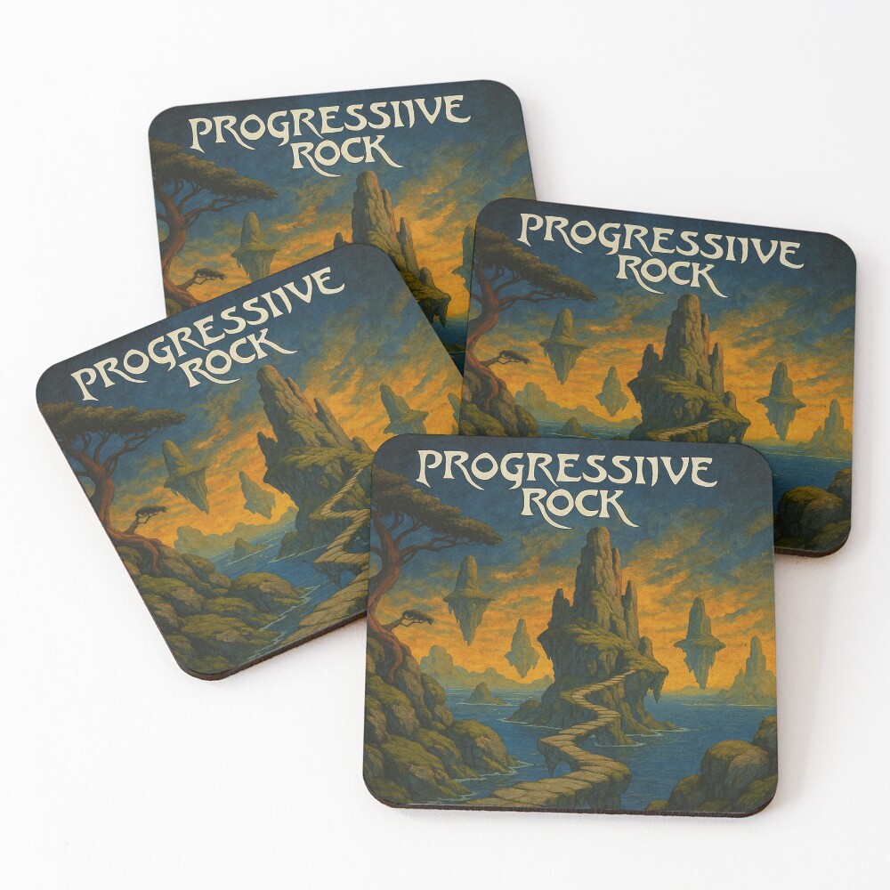 Vista previa del artículo con la obra «Posavasos (lote de 4)», diseñado y vendido por SimpleBotDesign.