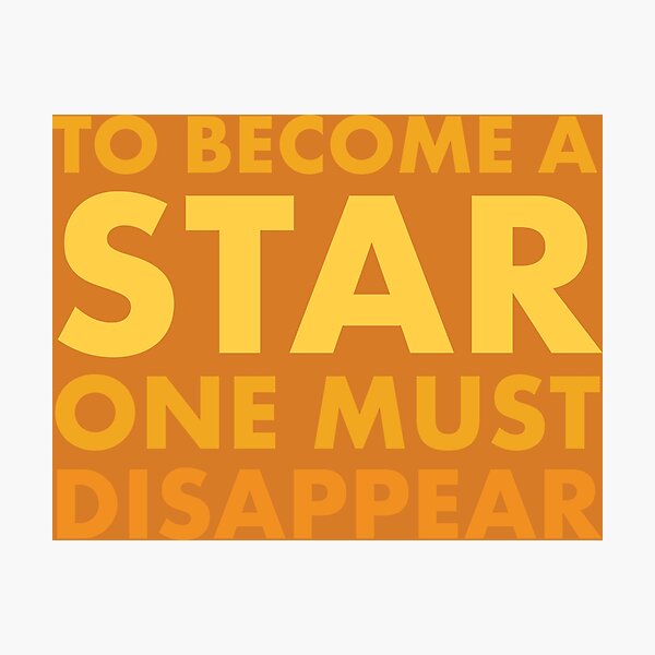 Item preview, "To Become a Star" – Poetic Existential Typography Art designed and sold by bambooks.tabooks.