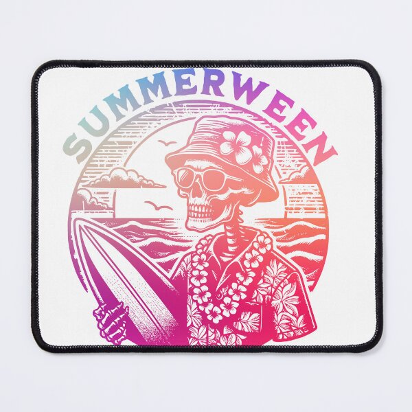 Item preview, Summerween skeleton surfer beach designed and sold by ReThinkit.