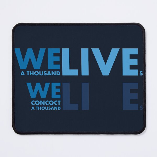 Item preview, "A Thousand Lives, A Thousand Lies" – Poetic Introspection Typography Art designed and sold by bambooks.tabooks.