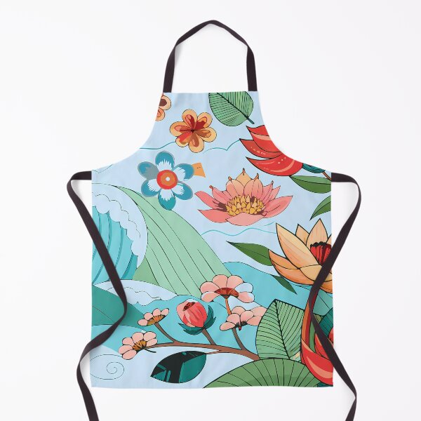 Item preview, Garden Splendor with Waves and Temples designed and sold by ART ATTACK ZONE.