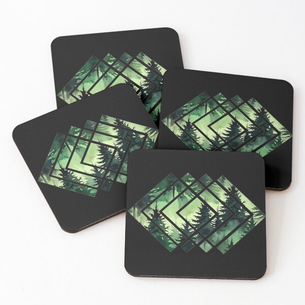 Item preview, Forest Nature square trees with snow designed and sold by CasmariaOnlineShop -.
