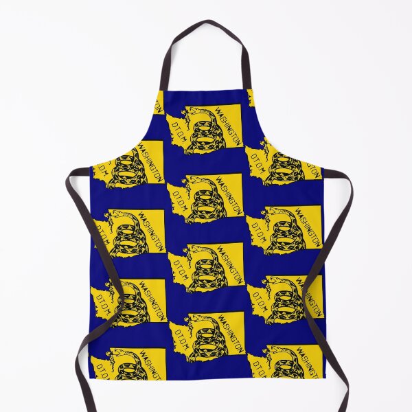 Item preview, WASHINGTONIAN   - Libertarian - Don't Tread On Me Gadsden Snake on  WASHINGTON Map on Blue default background, #020279 DTOM = Dont Tread On Me designed and sold by pelagio.