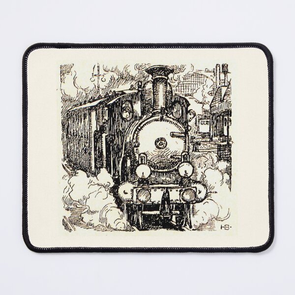 Item preview, Steam Train Arrival by Hans Baluschek (Germany), Circa 1930s designed and sold by FerroFanCo.