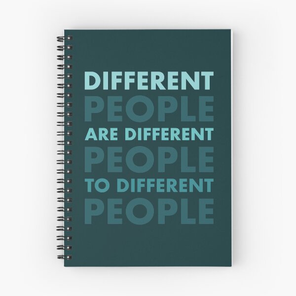 Item preview, "Different People" – Identity & Perception Typography Quote designed and sold by bambooks.tabooks.