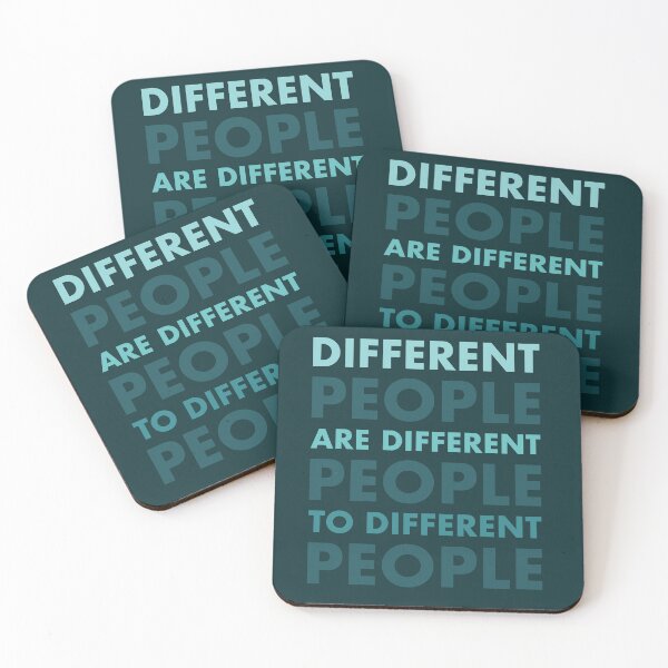 Item preview, "Different People" – Identity & Perception Typography Quote designed and sold by bambooks.tabooks.