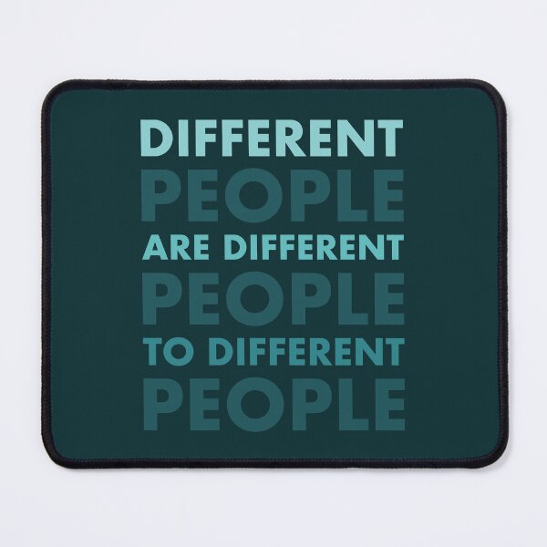 Item preview, "Different People" – Identity & Perception Typography Quote designed and sold by bambooks.tabooks.