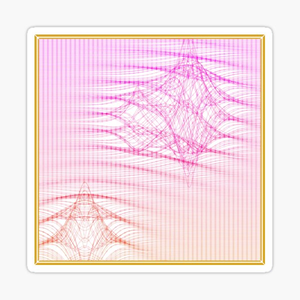 Abstract ArtNouveau Style Geometric Pattern Graphics Design  Sticker