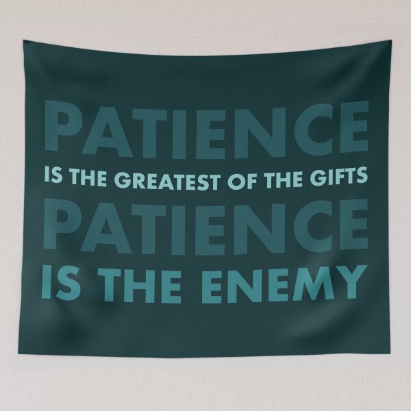 Item preview, "The Paradox of Patience" – Introspective Typography Quote Art designed and sold by bambooks.tabooks.