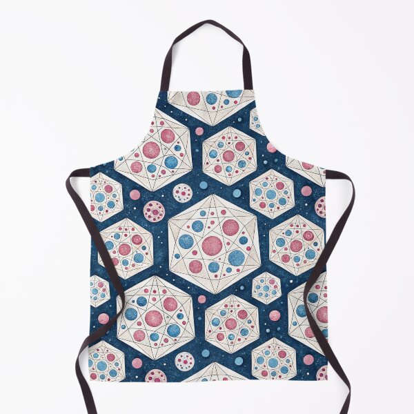 Item preview, Geometric Space Bubble Seamless Pattern, Blue and Pink Cosmic Style designed and sold by KlarkiteTees.
