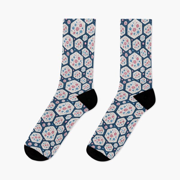 Item preview, Geometric Space Bubble Seamless Pattern, Blue and Pink Cosmic Style designed and sold by KlarkiteTees.