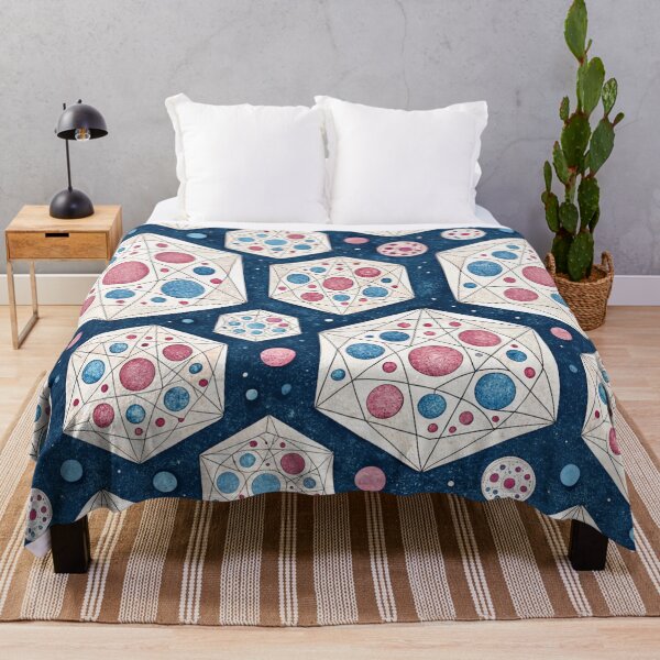 Item preview, Geometric Space Bubble Seamless Pattern, Blue and Pink Cosmic Style designed and sold by KlarkiteTees.