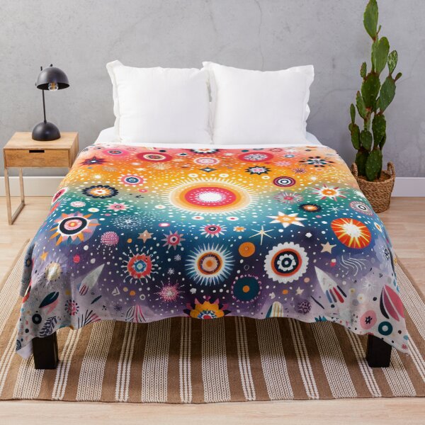 Item preview, Cosmic Mandala Explosion - Vibrant Scandinavian Folk Art by heidiannemorris © designed and sold by FOLK ART FUSION by heidiannemorris.