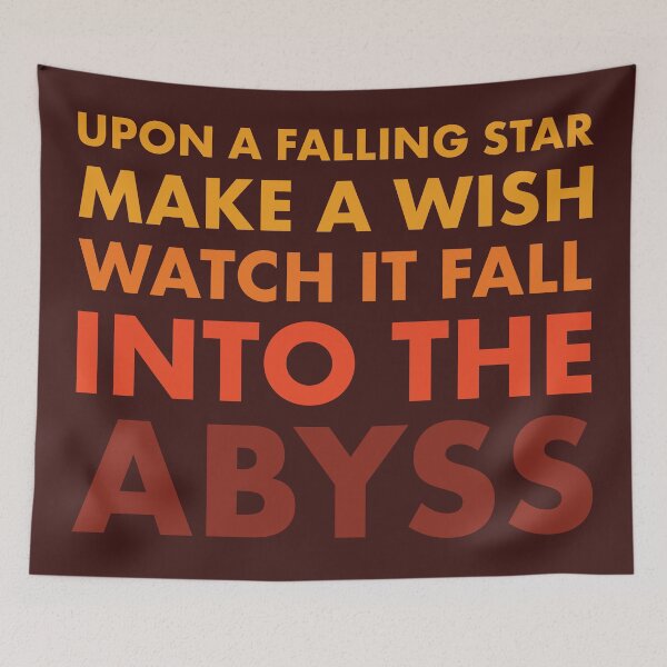 Item preview, "Wish and Fall" – Poetic Cosmic Typography Art designed and sold by bambooks.tabooks.