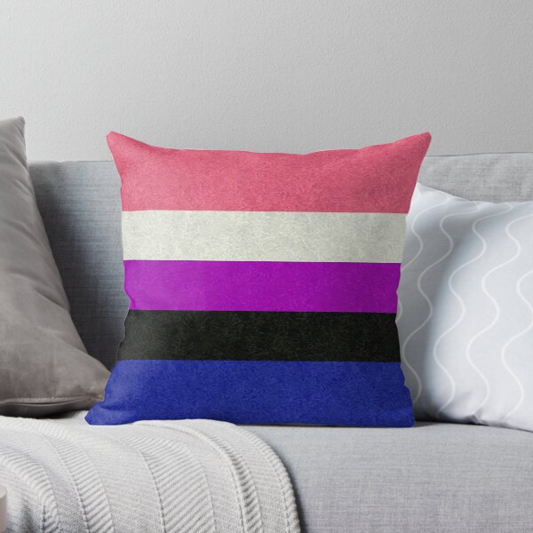 Multicolor I Just Look Straight Genderfluid LGBTQIA Gifts I Just Look Straight Genderfluid LGBTQIA Enby Pride Flag Throw Pillow 18x18 