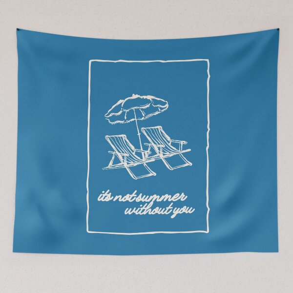 Item preview, its not summer without you beach chairs coastal blue tan designed and sold by amyshira7.