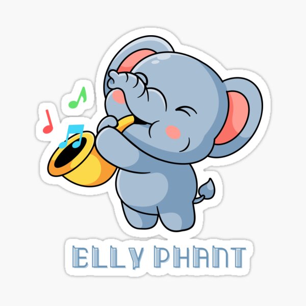 Item preview, Funny Cartoon Elephant - "Elly Phant" Pun Design for Kids designed and sold by Amira Sabry.