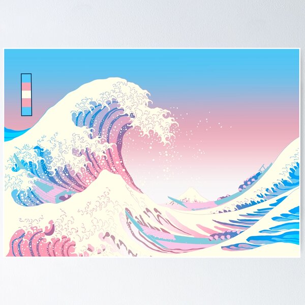 Item preview, Trans Pride Great Wave designed and sold by Art Gurl Roxy.