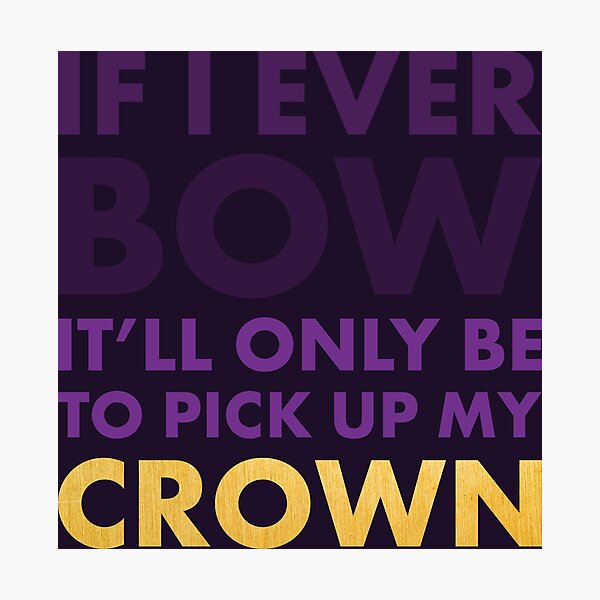 Item preview, "Pick Up My Crown" – Empowering Feminist Typography Quote designed and sold by bambooks.tabooks.