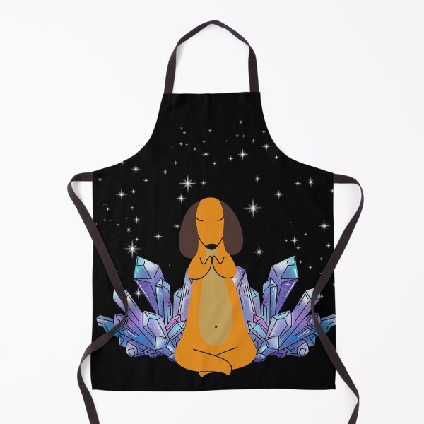 Item preview, Meditating Dachshund in Crystal Garden designed and sold by Wisps & Whiskers Designs.