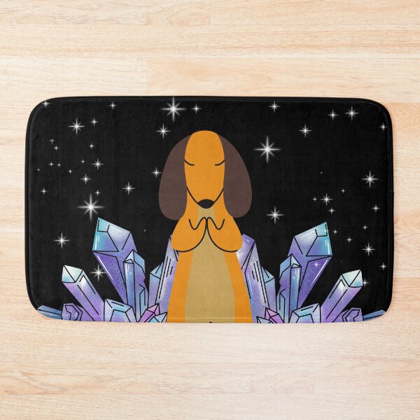 Item preview, Meditating Dachshund in Crystal Garden designed and sold by Wisps & Whiskers Designs.