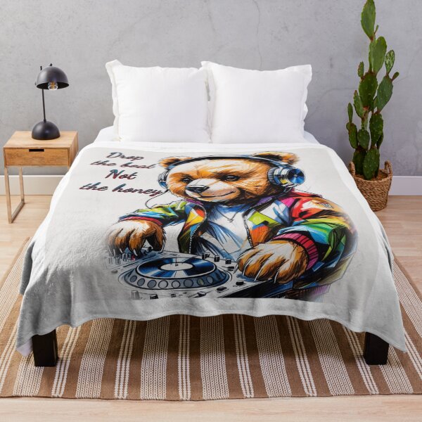 Item preview, "Drop the Beat, Not the Honey – DJ Bear Vibes designed and sold by EfraimFunArt.