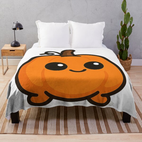 Aperçu de l'œuvre Citrouille souriante dans un style vectoriel doux créée et vendue par QuirkWears.