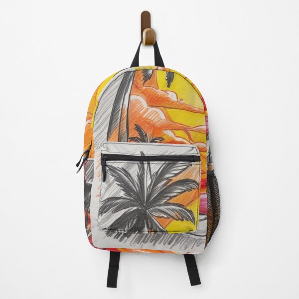 Item preview, Sunset Beach Sketch – Hand-Drawn Tropical Landscape designed and sold by Uniquely Yours.