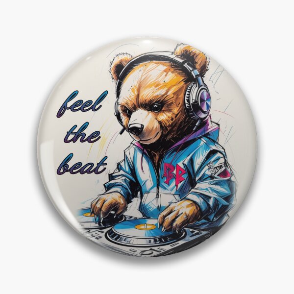 Artikelvorschau, Feel the Beat – DJ Bear Vibes" entworfen und verkauft von EfraimFunArt.